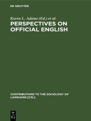 cover image of Perspectives on Official English